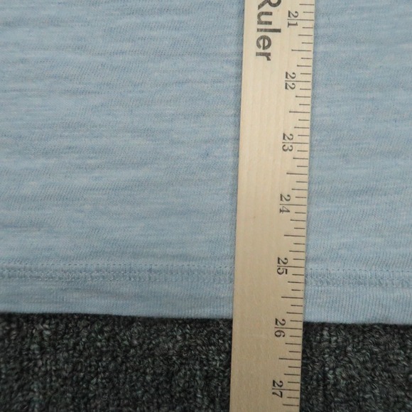 Faherty Sweater Mens Large Blue Sunwashed Slub Quarter Zip Pullover - Picture 9 of 10